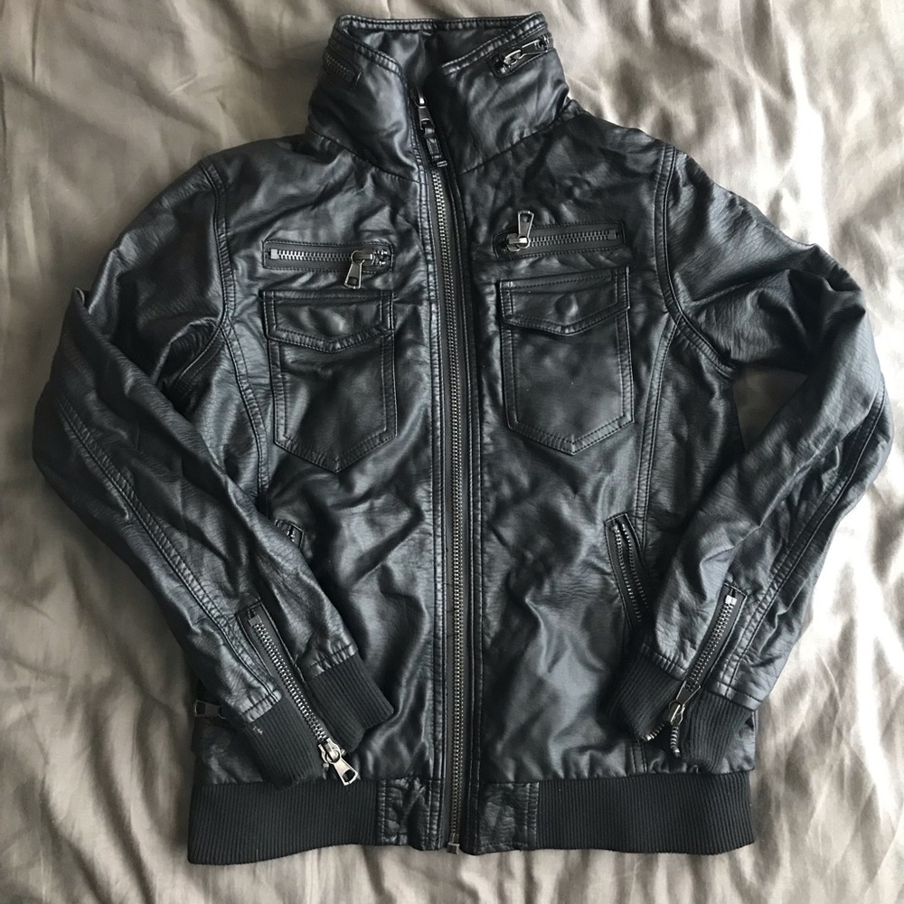 Charles and a Half Leather Jacket